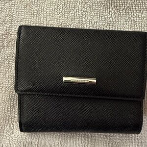 Burberry Black Wallet with Silver Button